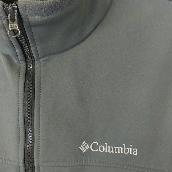 [Columbia] Water Resistant Grey Softshell Zip Up M - Picture 2 of 8